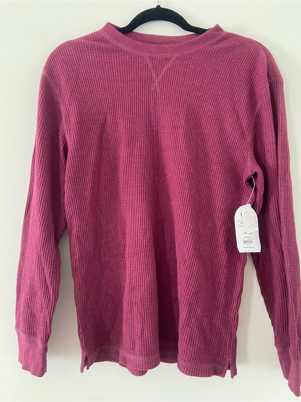 Boys Wonder Nation Raspberry Crewneck Waffle Knit Sweater
